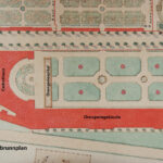 Ausschnitt aus einem Plan des Schlossparks Schönbrunn von um 1870